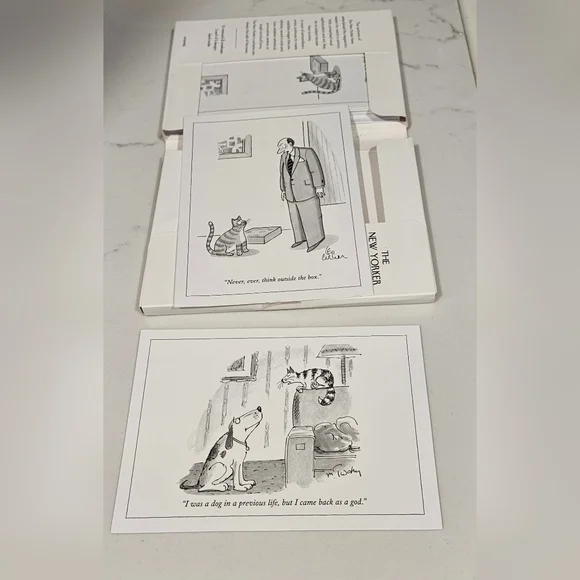 The New Yorker Cat Cartoons Notecard Wallet Pack of 10 Cards & Envelopes Blank - Picture 6 of 8